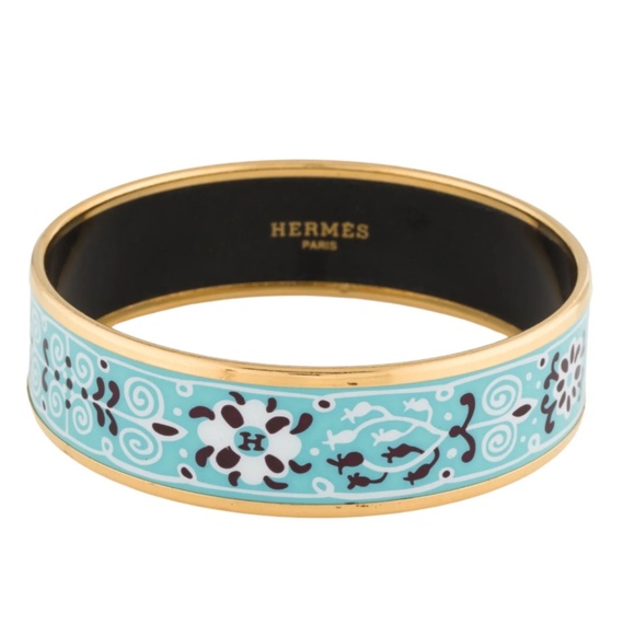 Hermes Wide Enamel Bangle Bracelet - Picture 1 of 9